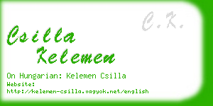 csilla kelemen business card